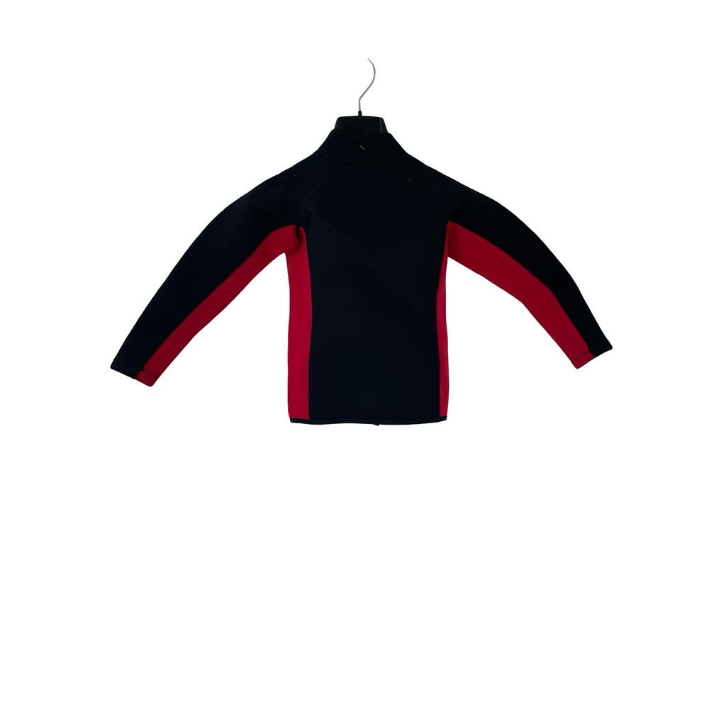 Unbranded Kids Wetsuit Jacket Colorblock Black Red Neoprene Size 6